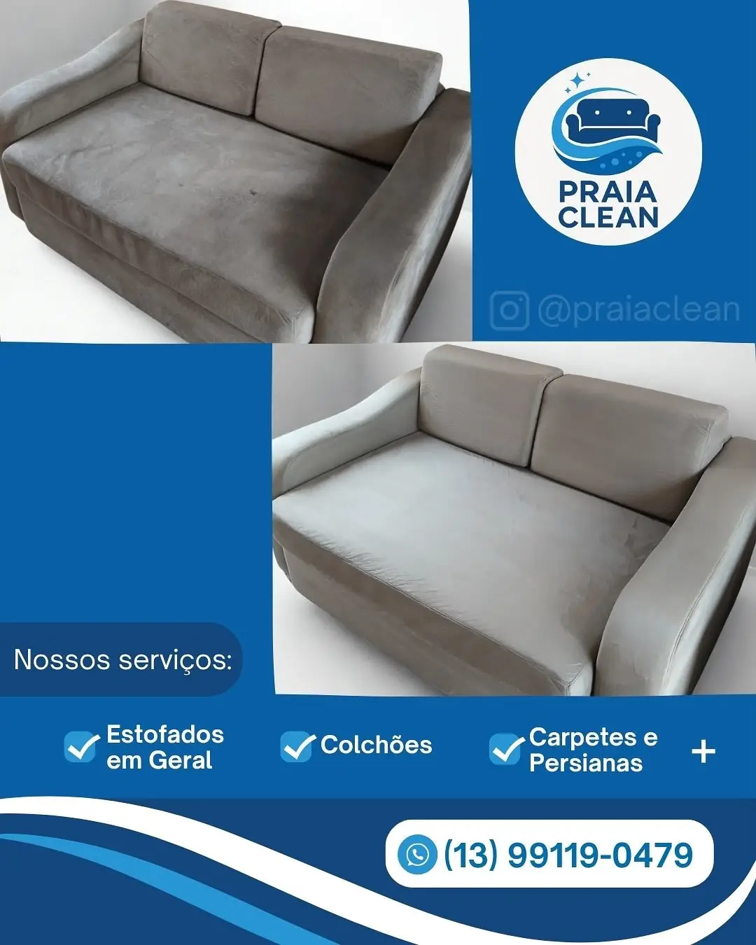 _praia clean limpeza de estofados praia grande img 3